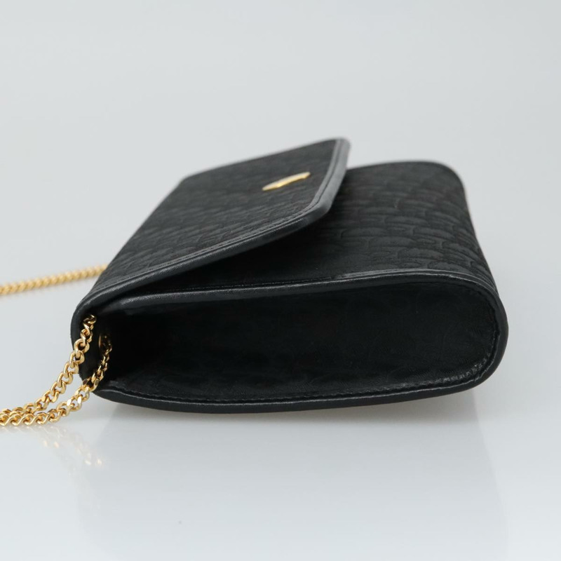 【日本直送】Christian Dior Trotter 帆布鏈條單肩包 黑金 正品 yk15936-3