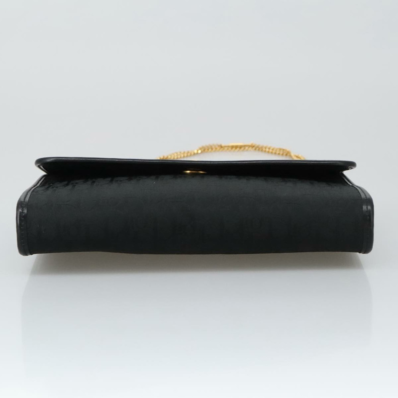 【日本直送】Christian Dior Trotter 帆布鏈條單肩包 黑金 正品 yk15936-4