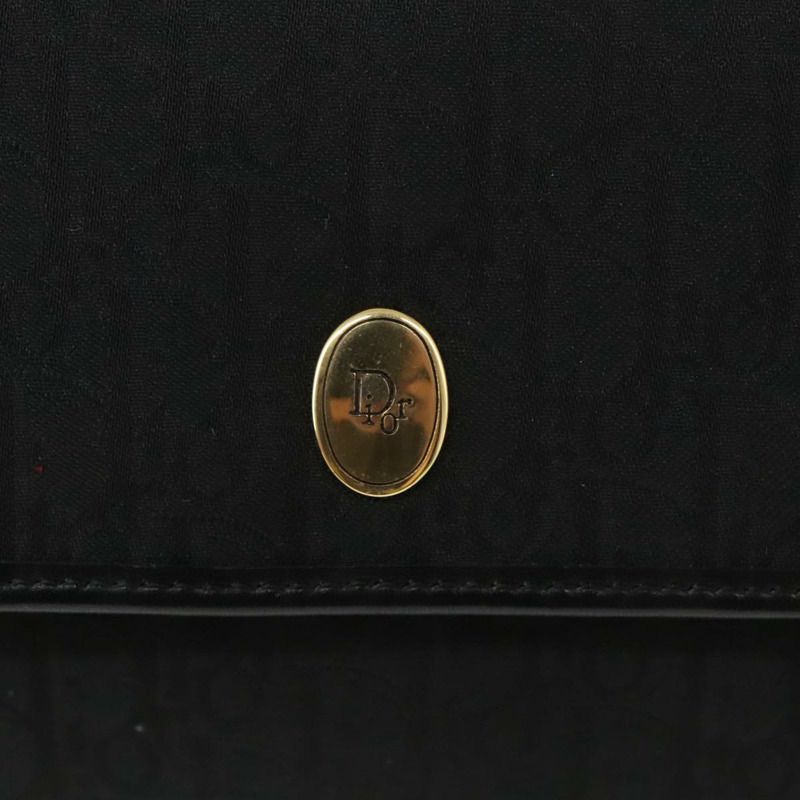 【日本直送】Christian Dior Trotter 帆布鏈條單肩包 黑金 正品 yk15936-8