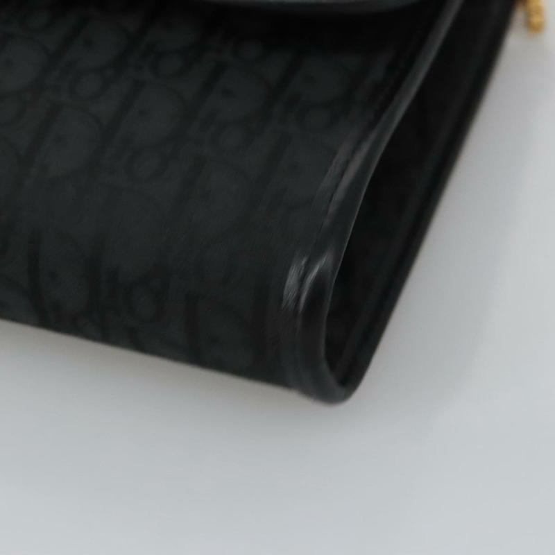 【日本直送】Christian Dior Trotter 帆布鏈條單肩包 黑金 正品 yk15936-13
