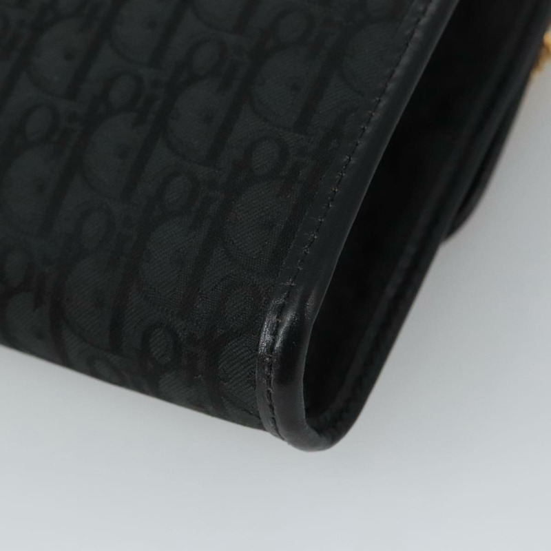 【日本直送】Christian Dior Trotter 帆布鏈條單肩包 黑金 正品 yk15936-15
