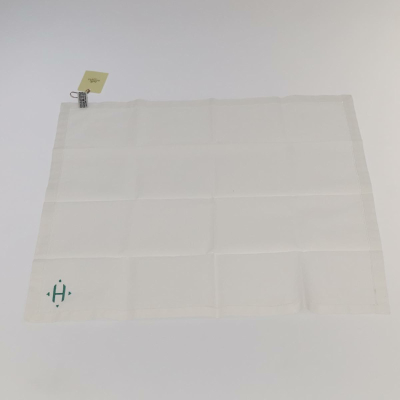 【日本直送】愛馬仕手帕 純棉 白色 正品 101161-7