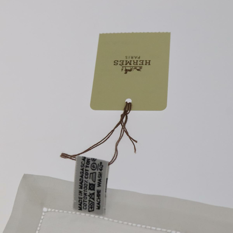 【日本直送】愛馬仕手帕 純棉 白色 正品 101161-8