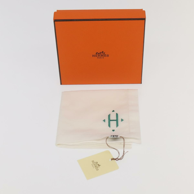 【日本直送】愛馬仕手帕 純棉 白色 正品 101161-9