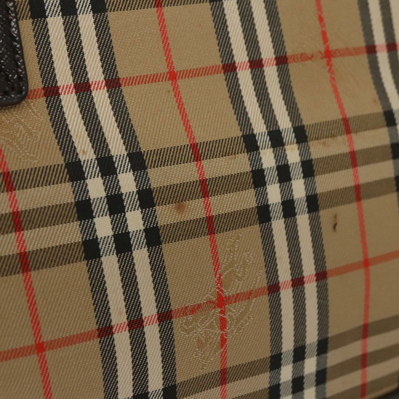 【日本直送】BURBERRY Nova 格紋手提包帆布黑米色正品 103259-2