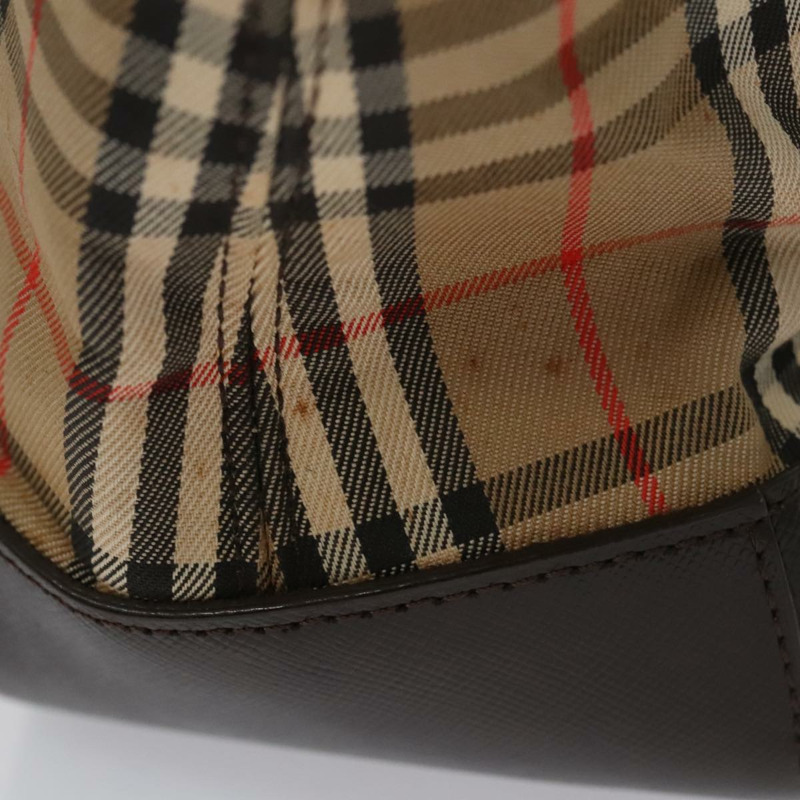 【日本直送】BURBERRY Nova 格紋手提包帆布黑米色正品 103259-5