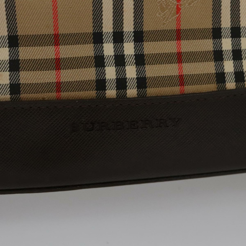 【日本直送】BURBERRY Nova 格紋手提包帆布黑米色正品 103259-6