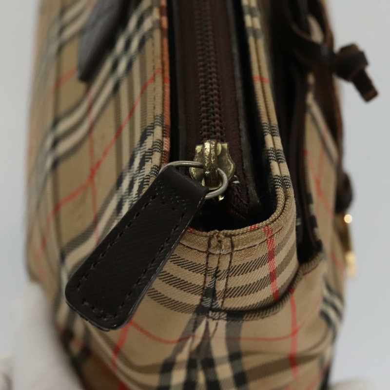 【日本直送】BURBERRY Nova 格紋手提包帆布黑米色正品 103259-8