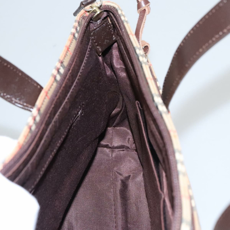 【日本直送】BURBERRY Nova 格紋手提包帆布黑米色正品 103259-10
