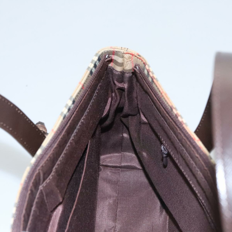 【日本直送】BURBERRY Nova 格紋手提包帆布黑米色正品 103259-13