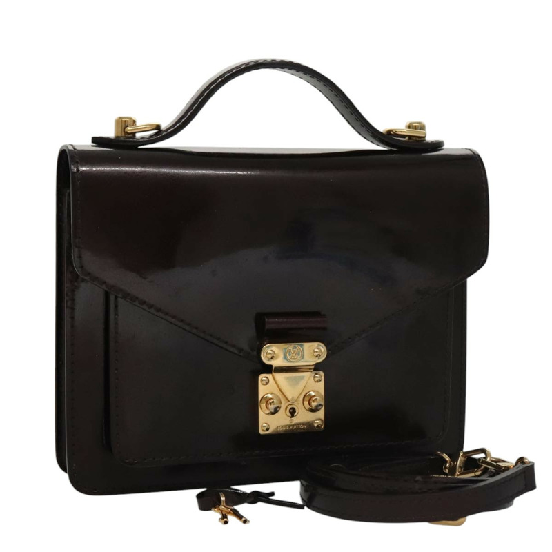 【日本直送】路易威登 Vernis Monceau BB 手提包 2way Amarante M91580 LV 正品 101839-0