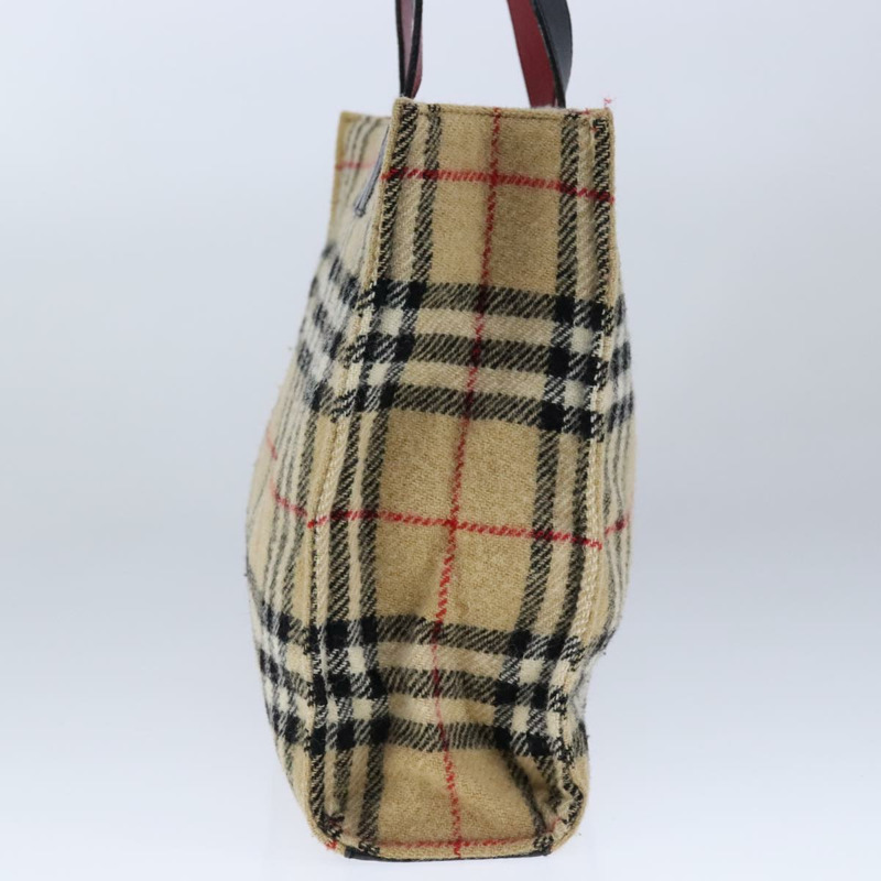 【日本直送】Burberrys Nova 格紋手提包，棉質，米色，正品，貨號 101866-3