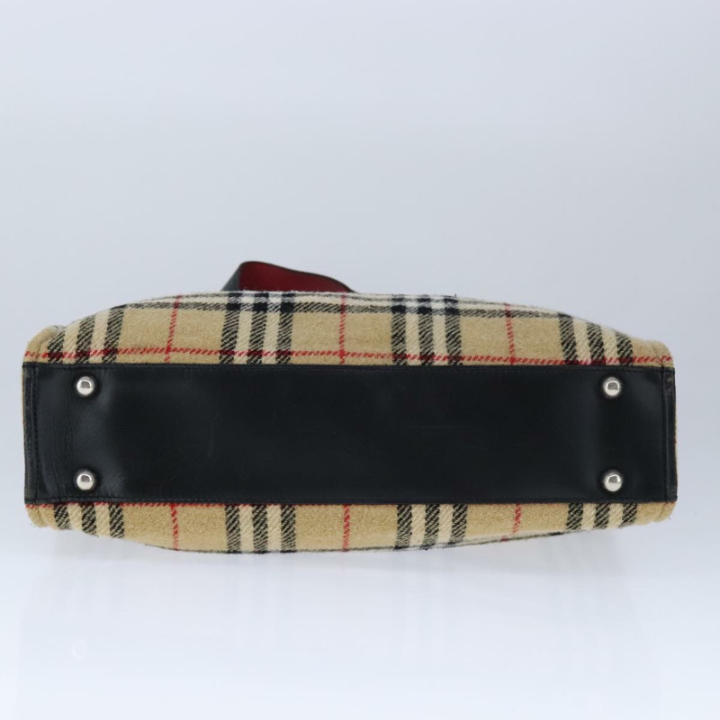 【日本直送】Burberrys Nova 格紋手提包，棉質，米色，正品，貨號 101866-4