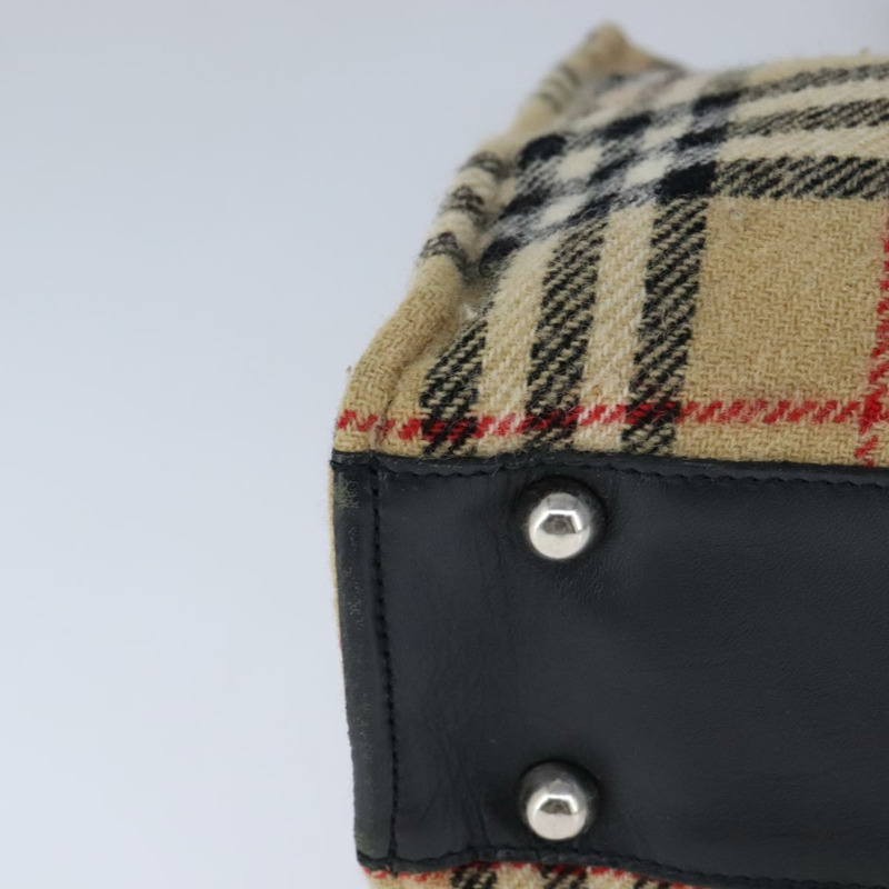 【日本直送】Burberrys Nova 格紋手提包，棉質，米色，正品，貨號 101866-13