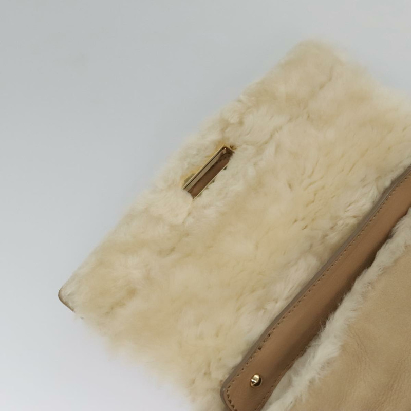 【日本直送】Salvatore Ferragamo Gancini 手提包 Mouton 2way 米色金色 Authentic 104184-17