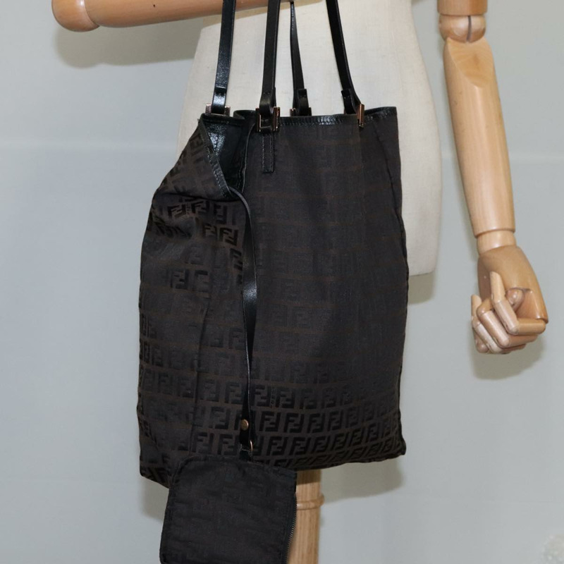 【日本直送】FENDI Zucchino 帆布托特包 棕色 正品 am7529-24