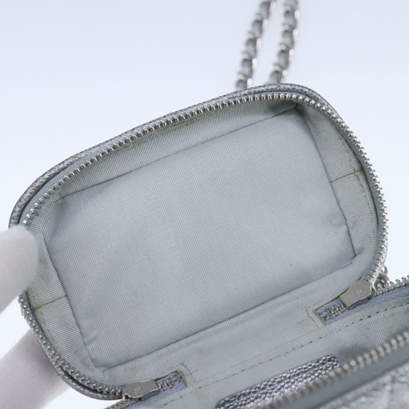 【日本直送】香奈兒 Matelasse 手提包 魚子醬色 2 款 銀色 CC 正品 bs21131-19