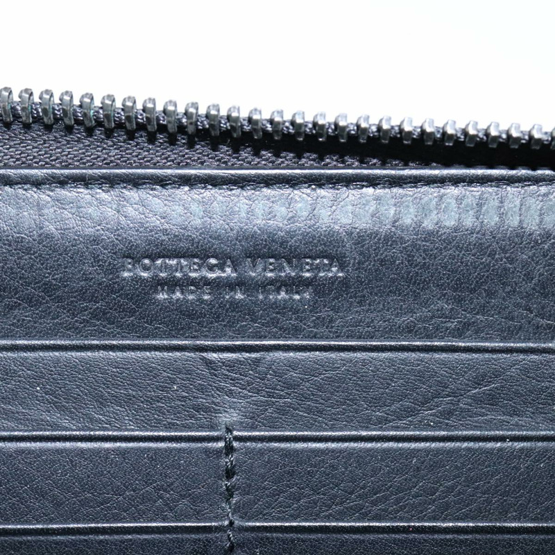 【日本直送】BOTTEGA VENETA INTRECCIATO 長版皮夾 皮革 黑色 正品 105910-7