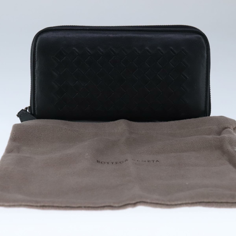 【日本直送】BOTTEGA VENETA INTRECCIATO 長版皮夾 皮革 黑色 正品 105910-11