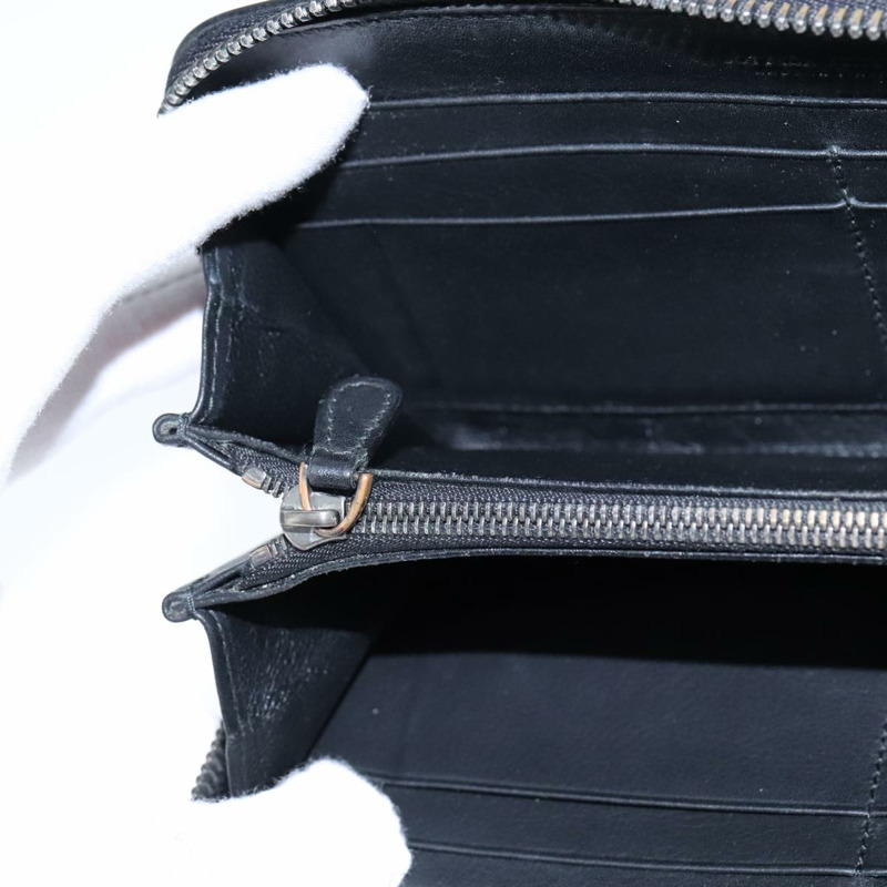 【日本直送】BOTTEGA VENETA INTRECCIATO 長版皮夾 皮革 黑色 正品 105910-17