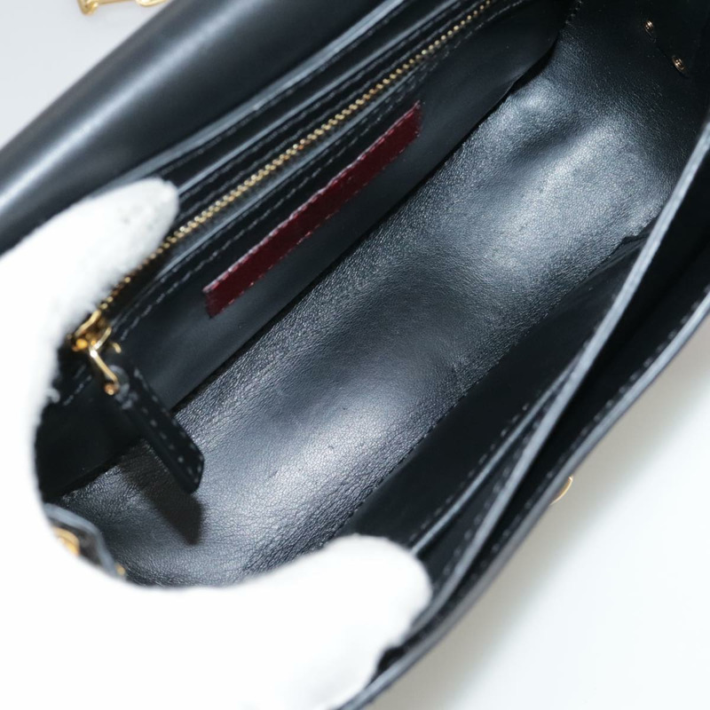 【日本直送】華倫天奴 (VALENTINO) 鏈條單肩包 皮革 黑金色 正品 100869-10