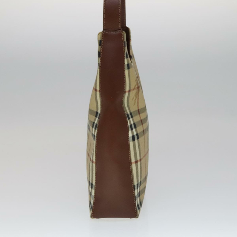 【日本直送】BURBERRY Nova 格紋肩背包 PVC 皮革 米色 正品 yk16862-3