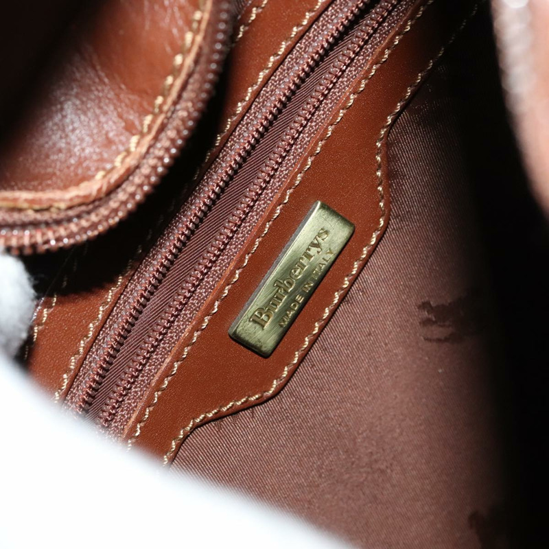 【日本直送】BURBERRY Nova 格紋肩背包 PVC 皮革 米色 正品 yk16862-10