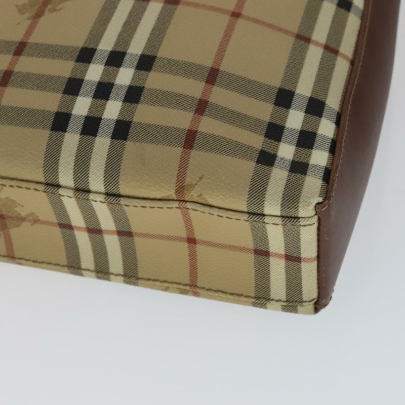 【日本直送】BURBERRY Nova 格紋肩背包 PVC 皮革 米色 正品 yk16862-14