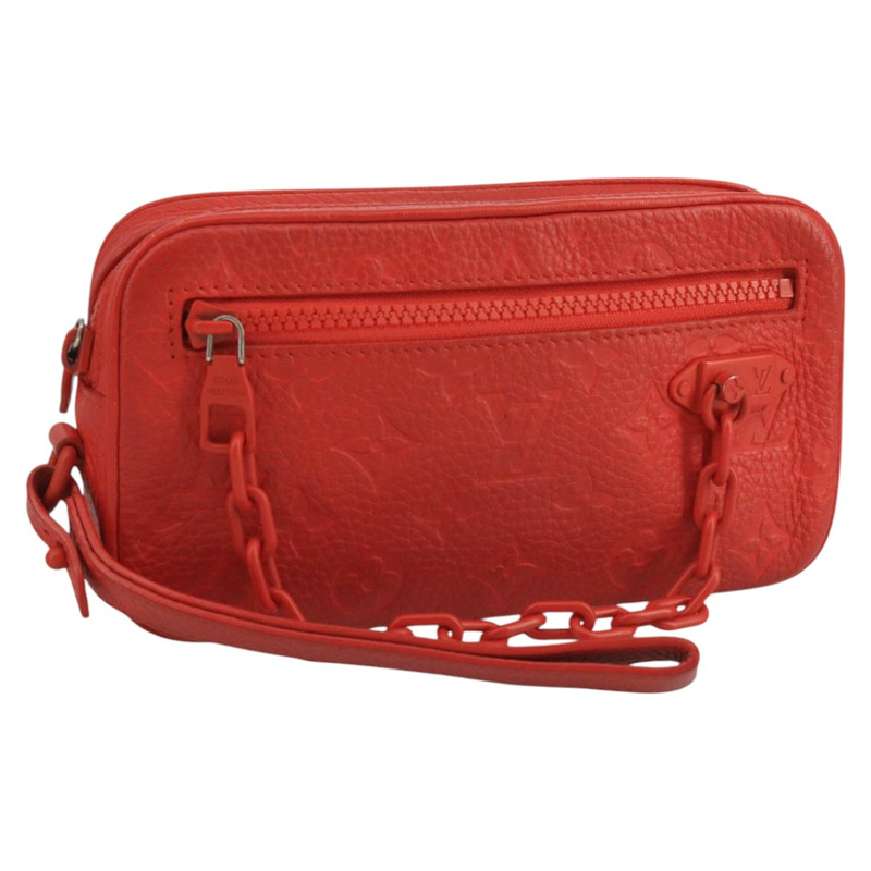 【日本直送】路易威登 Monogram Empreinte Pochette Volga 包紅色 M53555 LV 正品 111442-0