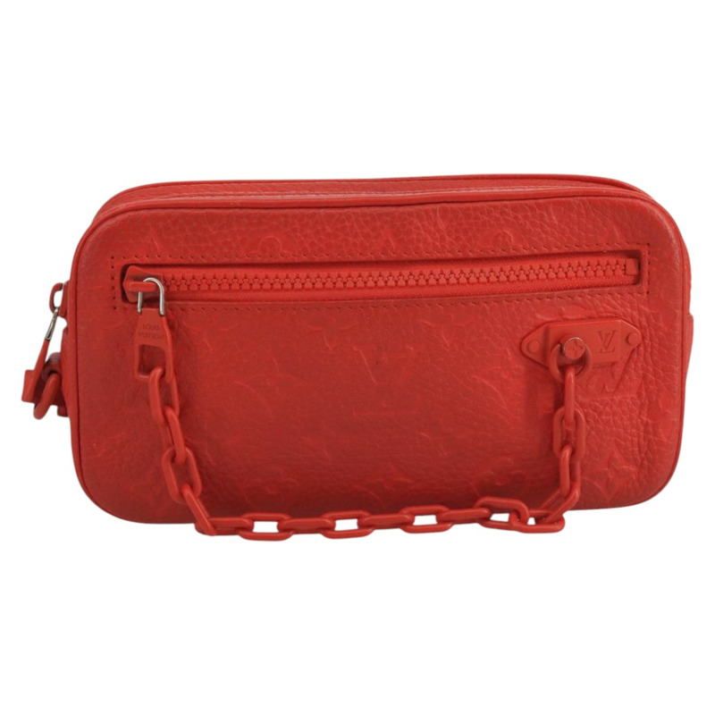 【日本直送】路易威登 Monogram Empreinte Pochette Volga 包紅色 M53555 LV 正品 111442-12