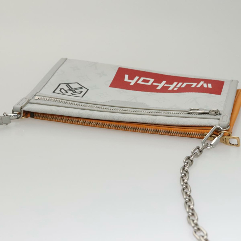 【日本直送】路易威登 Monogram 白色扁平男單肩包 Bron M44640 正品 111516-5