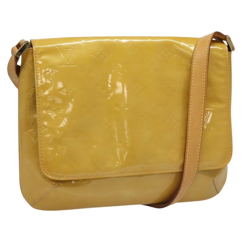 【日本直送】路易威登 Monogram Vernis Thompson Street 手袋 米色 M91301 LV Auth hk1982-0