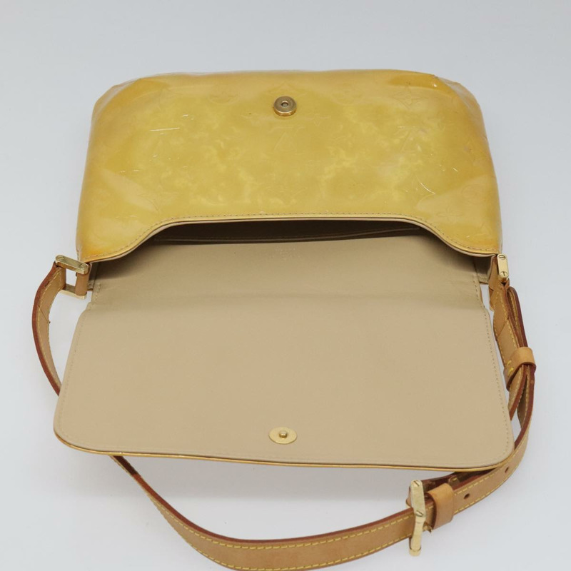 【日本直送】路易威登 Monogram Vernis Thompson Street 手袋 米色 M91301 LV Auth hk1982-9