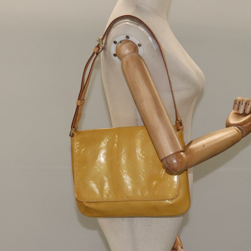 【日本直送】路易威登 Monogram Vernis Thompson Street 手袋 米色 M91301 LV Auth hk1982-20