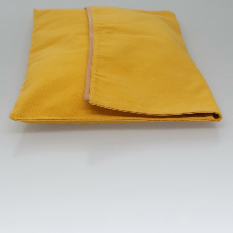 【日本直送】愛馬仕手拿包 帆布 黃色 正品 ti2709-2