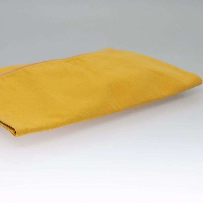 【日本直送】愛馬仕手拿包 帆布 黃色 正品 ti2709-4