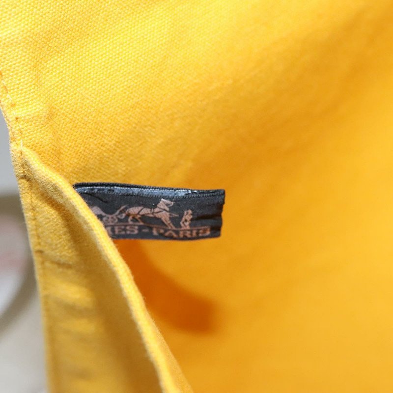 【日本直送】愛馬仕手拿包 帆布 黃色 正品 ti2709-9