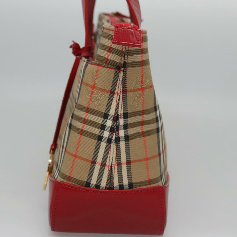 【日本直送】BURBERRY Nova 格紋手提包 帆布 米色 正品 112952-2