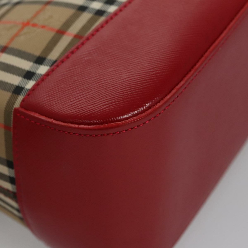 【日本直送】BURBERRY Nova 格紋手提包 帆布 米色 正品 112952-8