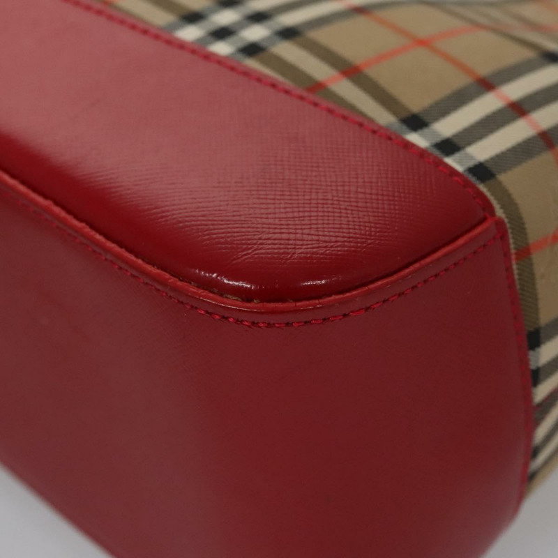 【日本直送】BURBERRY Nova 格紋手提包 帆布 米色 正品 112952-13