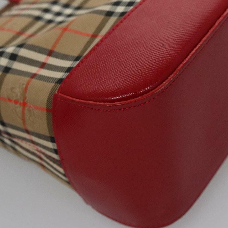 【日本直送】BURBERRY Nova 格紋手提包 帆布 米色 正品 112952-14