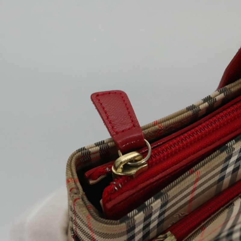 【日本直送】BURBERRY Nova 格紋手提包 帆布 米色 正品 112952-17
