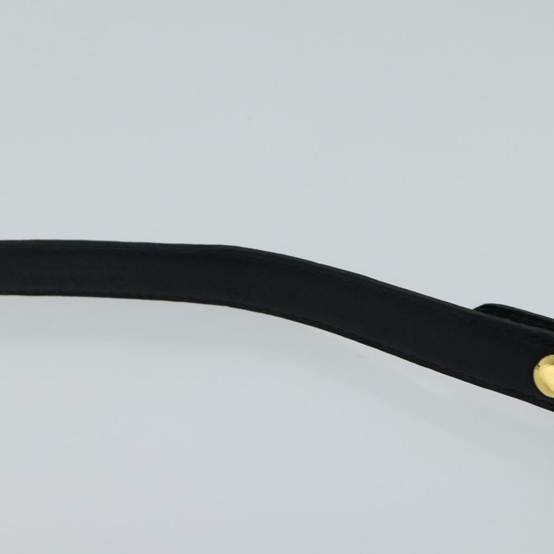 【日本直送】香奈兒 COCO 馬克帶 皮革 26.4 英吋 黑金 CC 正品 yk17305-11