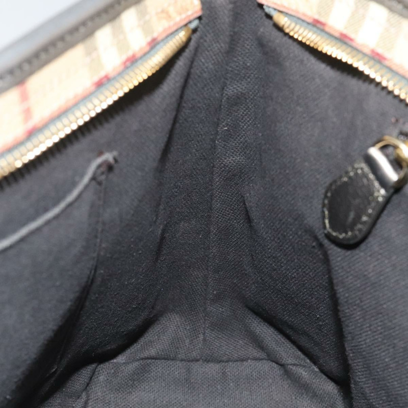 【日本直送】BURBERRY Nova 格紋托特包 PVC 皮革 米色銀色 正品 113769-18