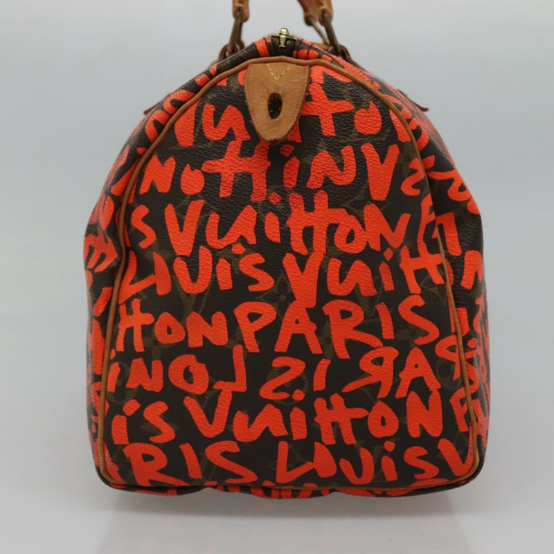 【日本直送】路易威登 Monogram Graffiti Speedy 30 手提包橙色 M93705 LV 授權 113708A-3