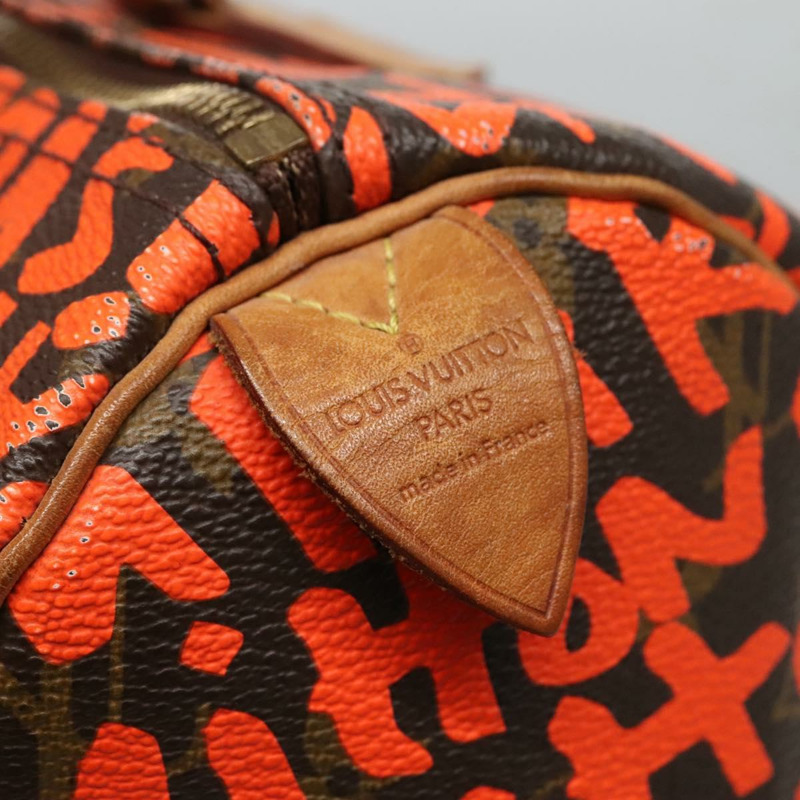 【日本直送】路易威登 Monogram Graffiti Speedy 30 手提包橙色 M93705 LV 授權 113708A-17