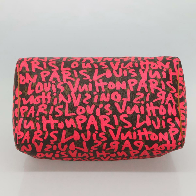 【日本直送】路易威登 Monogram Graffiti Speedy 30 手提包粉紅色 M93704 LV 授權 110106A-4