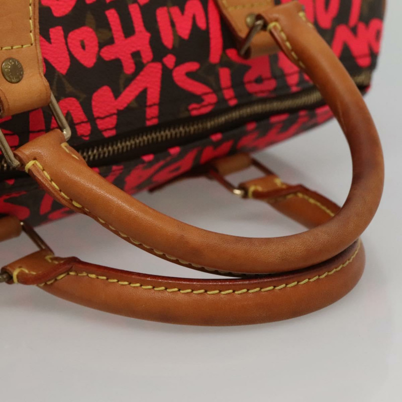 【日本直送】路易威登 Monogram Graffiti Speedy 30 手提包粉紅色 M93704 LV 授權 110106A-6