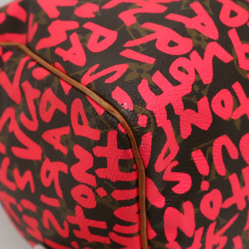 【日本直送】路易威登 Monogram Graffiti Speedy 30 手提包粉紅色 M93704 LV 授權 110106A-16