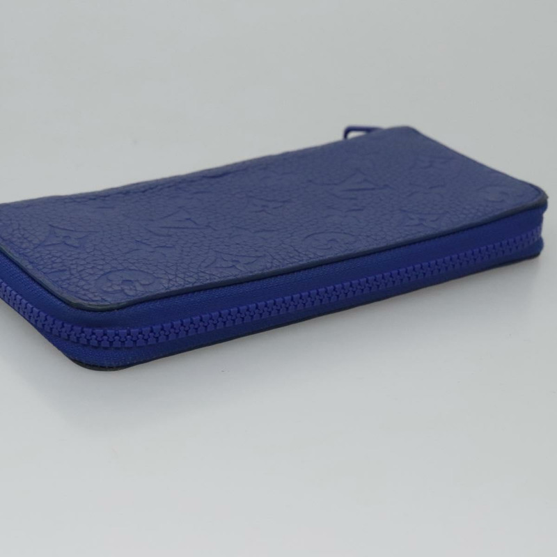 【日本直送】路易威登 Taurillon Monogram Zippy 錢包 藍色 M80791 LV 授權 114310-4